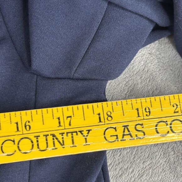 Gap Blazer Womens 8 Navy CL Academy Stretch Lined One Button Jacket Career - Picture 11 of 16